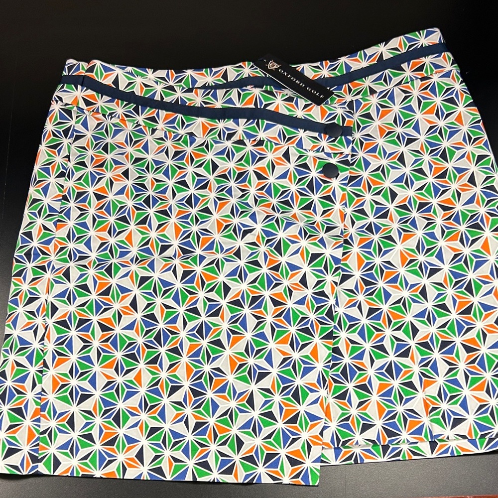 Vibrant Geometric Mini Skort
